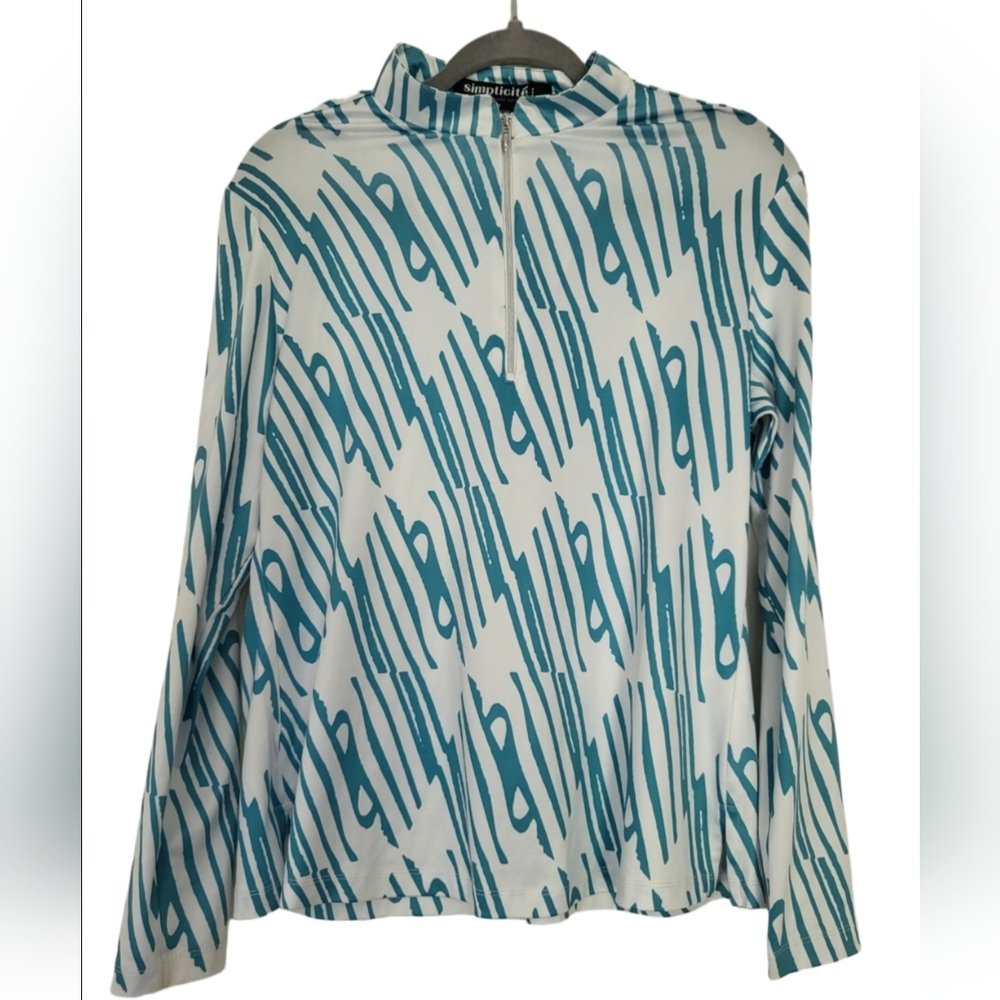 Simplicite By Jamie Sadock Womens Golf Long Sleeve Quarter Zip Size M